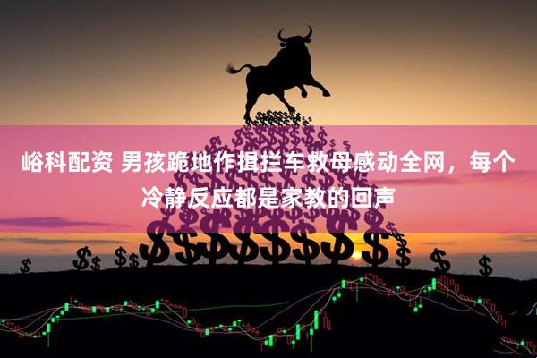 峪科配资 男孩跪地作揖拦车救母感动全网，每个冷静反应都是家教的回声