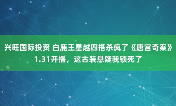 兴旺国际投资 白鹿王星越四搭杀疯了《唐宫奇案》1.31开播，这古装悬疑我锁死了